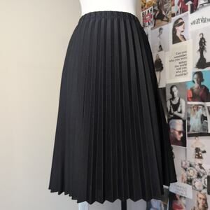 Pleated Waist Midi Skirt Gothic Vintage